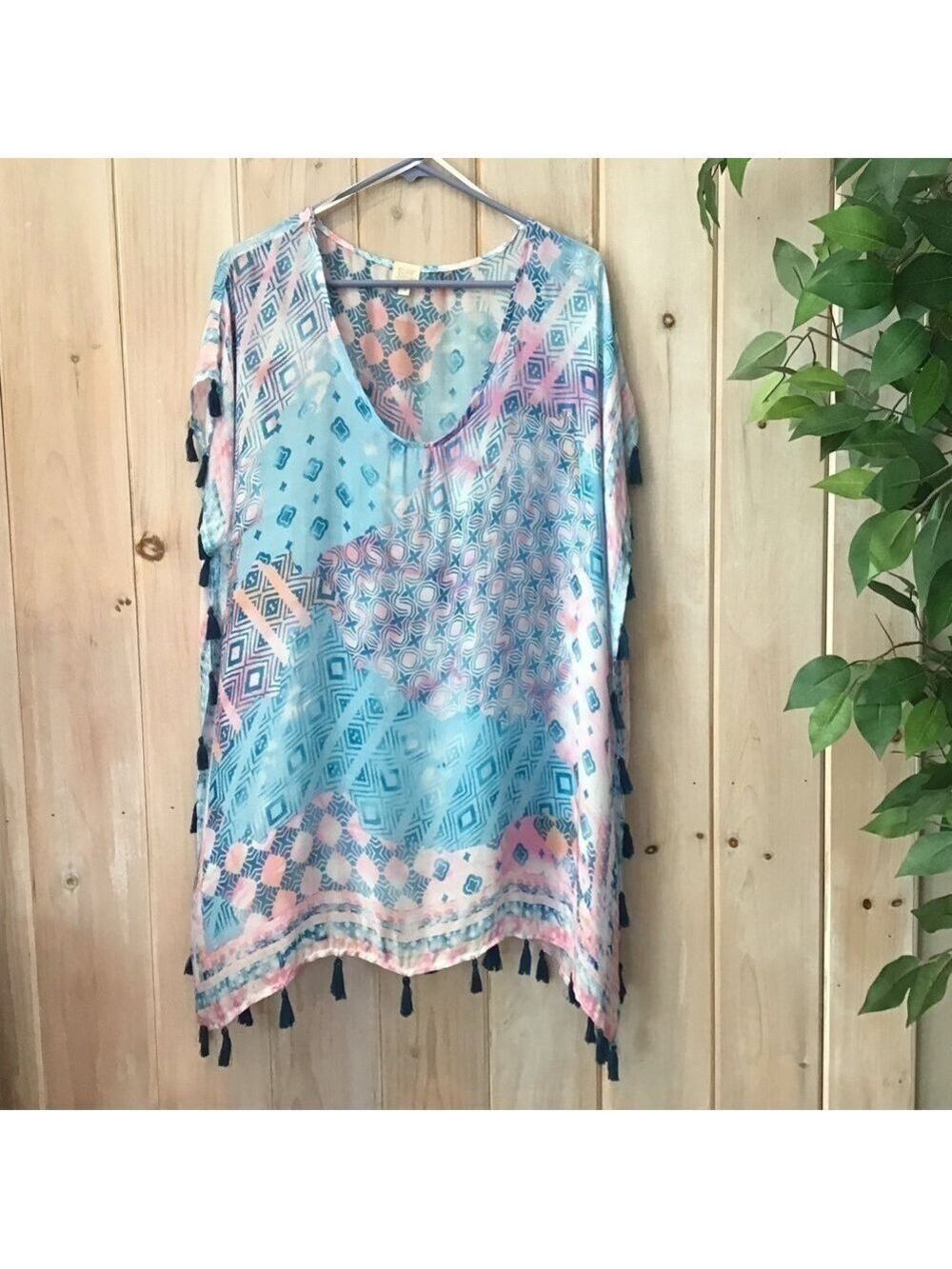 Surf Gypsy Tassel poncho Swim Cover Up